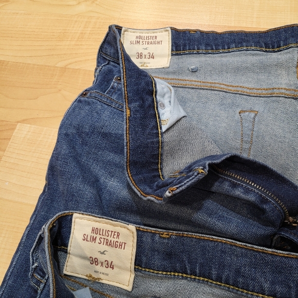 👕🌶 Bundle of 2 Hollister Slim Straight Jeans - Picture 2 of 3
